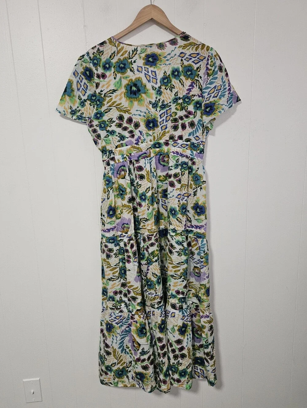 Johnny Was Ikat Bloom Pintuck Tiered Dress - Picture 7 of 8